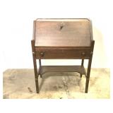 Quartersawn Oak Secretary Desk (Stained Dark)