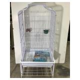 Bird Cage on Rolling Frame + Extras