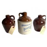 3 Stoneware Jugs Glo Polish Glenmore Dist+