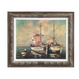 Navare Hino G Boats Print On Canvas