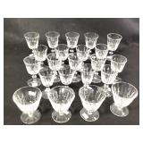 Cut Glass Glasses Three Sizes