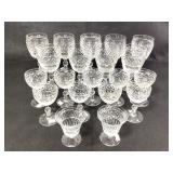 Diamond Cut Glasses Three Sizes