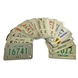 27 Indiana Motorcycle License Plates 1990s newer