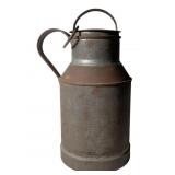 Tin Milk Can w Lid Antique Primitive