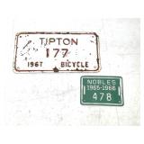 Bicycle License Plates