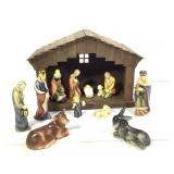 Wood Manger Nativity Set