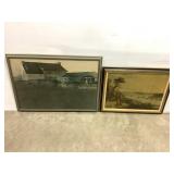 2 Framed Prints in Metallic Frames