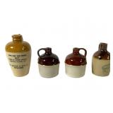 Stoneware Mini Jugs 4 Old Continental Whiskey +