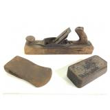 Lathe Whetstones And An axe Head