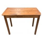 Small Single Drawer Oak Desk