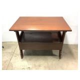 Early Wooden Bench Seat Convert to Table w Storage