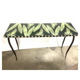 Bella Bella Hallway Table w/ Floral Leaf Pattern