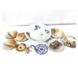 Japanese Plates And Floral Bowl +