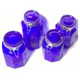 Italian Blue Clasping Jars