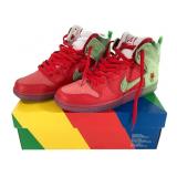 RARE Nike SB Dunk High Pro QS Red / Spinach M10