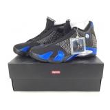 NOS Air Jordan 14 Supreme X Retro S Sz 10 Blk RBL