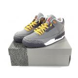 Air Jordan 3 Retro Silver / Sport Red Mens Sz 10