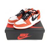 Air Jordan 1 Low OG  Org/Blk/Wht Mens Sz 10