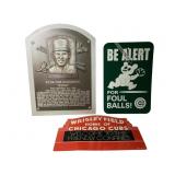 Three Chicago Cubs Signs