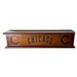 Wooden Chicago Cubs Wall Shelf