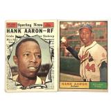 1961 Topps Hank Aaron #415 & 577