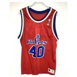 #40 Calbert Cheaney NBA Bullets Jersey