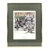 Framed Norman Rockwell Baseball Reproduction