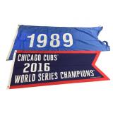 2 Cubs Pennant Flags.