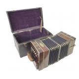 F Lange Chemnitzer Concertina  w Case