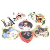 Elvis Plates, Ornaments, Mug, and Bell +