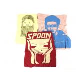 3 Spoon Tee Shirts Sz L