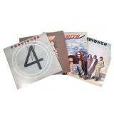 2 Aerosmith LPs & 2 Foreigner LPs