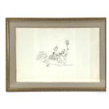 Ronald Markman Ink on Paper Get Well Drawing
