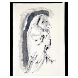 Rudy Pozzatti Owl Ink on Paper, 1957