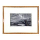 Grisaille Pen & Wash Landscape Painting