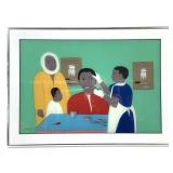 African Folk Art Reverse Painted Glass Dentist