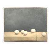 William Bailey Eggs, Oil on Canvas 1964