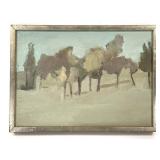 S. Proffitt Oil Landscape 1962 w Frame