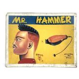 African Barber Painted Folk Art Sign Mr Hammer.