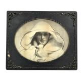 Antique Charcoal on Paper Portrait