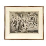 Anne Didyck The Mother Etching, AP 1950
