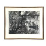Charcoal Portrait of Dr. Roy Sieber