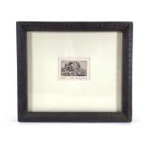 Rudy Pozzatti Arch Mini Etching 1968 Framed