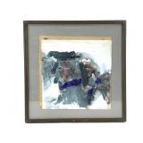 Robert Knipschild 1959 Gouache, Hill, Framed