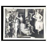Richard Williams, Encounter, Etching 1953