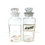 Apothecary - 2 -10" Glass Label & Stoppers