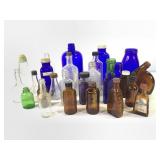 Apothecary - 25 Mixed Screw Top Cobalt Amber Green