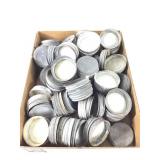 Jars - Huge lot of Zinc Lids wMilk Glass Liners
