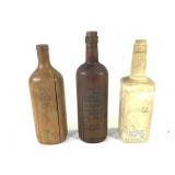 Early Wood Bottle Molds - Liquor