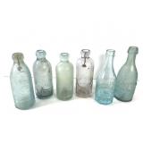 Blob Top Sodas - 6 Vtg & Ant Soda Bottles